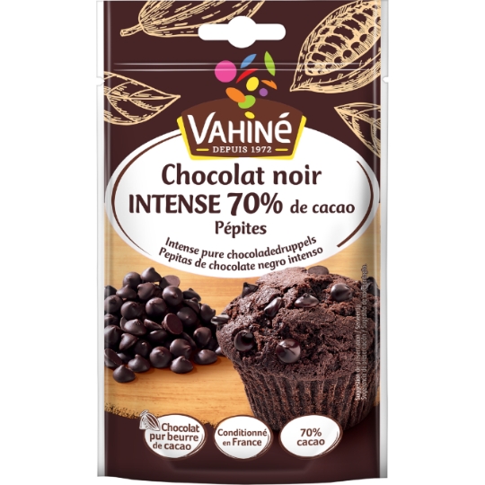 Pépites de Chocolat Noir Intense 70% VAHINE