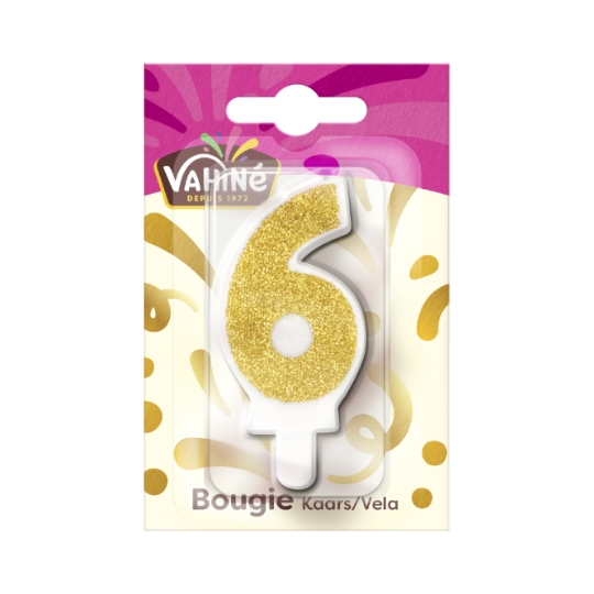 Bougie anniversaire   n° 6  VAHINE