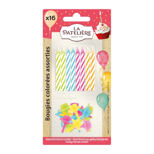 Bougies d'Anniversaire avec Supports Plastiques LA PATELIERE