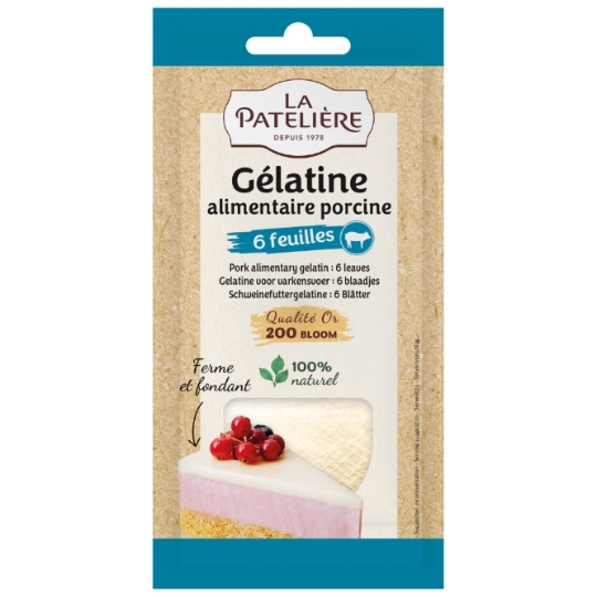 Gélatine Alimentaire Porcine Feuilles LA PATELIERE