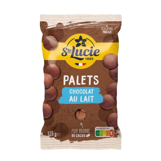 Palets de chocolat au lait à fondre SAINTE LUCIE