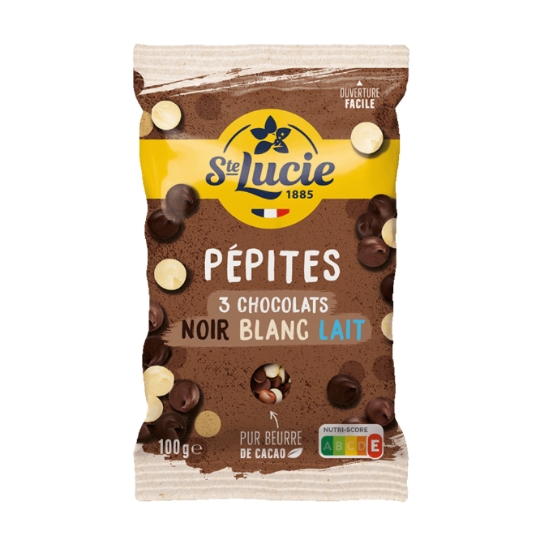 Pepites 3 chocolats noir, blanc, lait SAINTE LUCIE