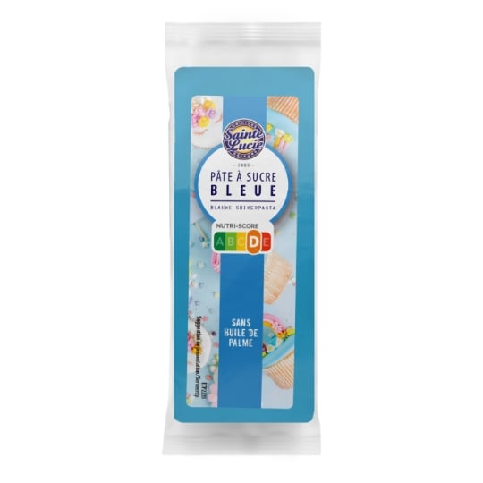 Pâte à sucre bleue sans huile de palme SAINTE LUCIE
