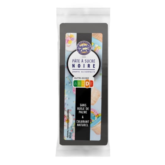 Pâte à sucre noire sans huile de palme et colorant naturel SAINTE LUCIE