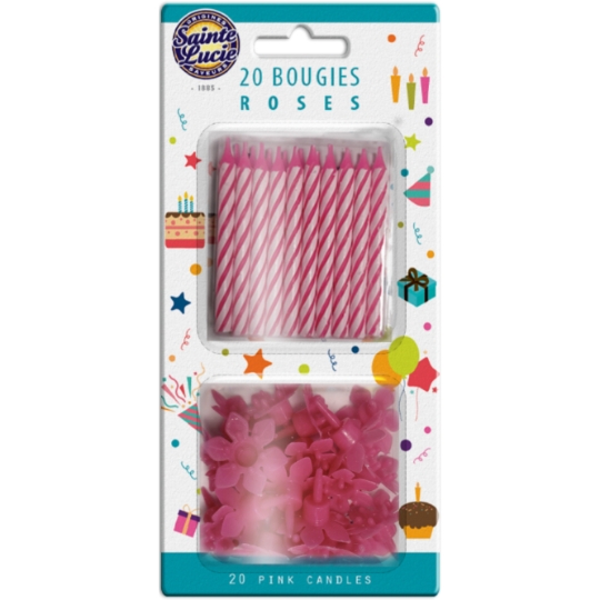 Bougies roses SAINTE LUCIE