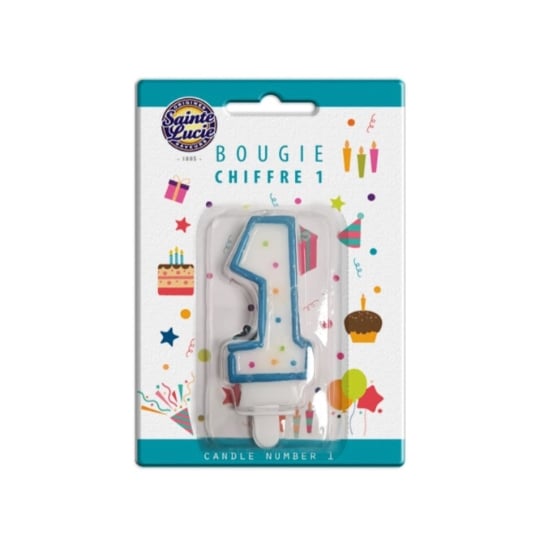 Bougie chiffre 1 SAINTE LUCIE