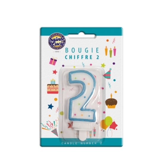 Bougie chiffre 2 SAINTE LUCIE