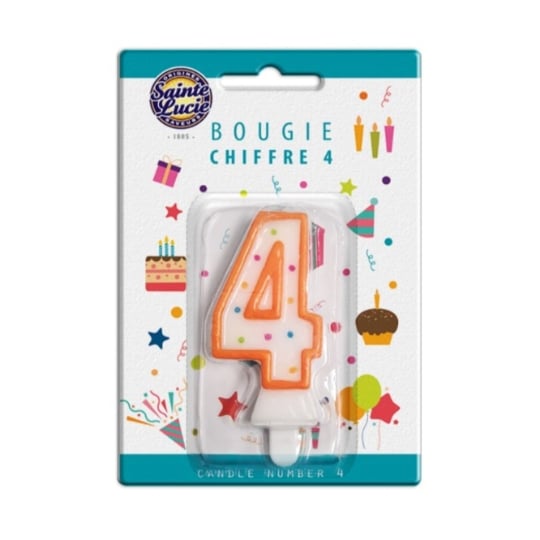 Bougie chiffre 4 SAINTE LUCIE