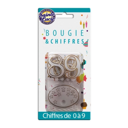 Bougie & chiffres SAINTE LUCIE