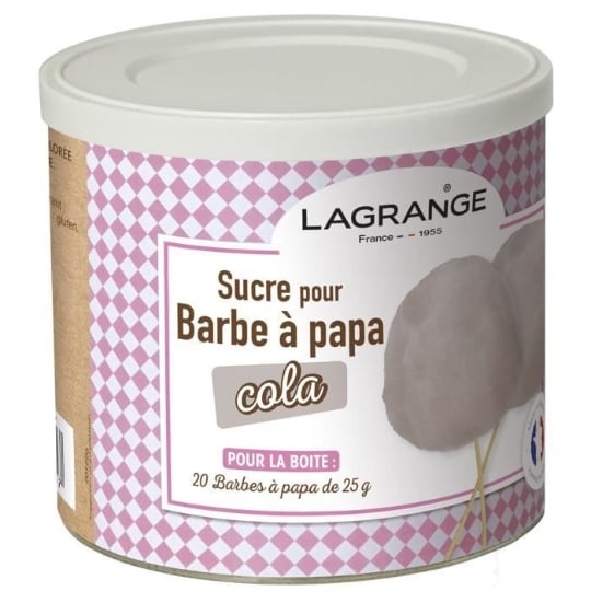 Lagrange 380009 Boîte De Sucre A Barbe A Papa 500 G - Cola LAGRANGE