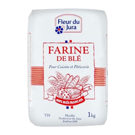 Farine T55  Blé Tendre 100% Français - Fleur Du Jura -  Paquet 1kg FLEUR DU JURA