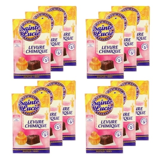 Lot 12x Levure Chimique - Sainte Lucie - 5 Sachets 10g SAINTE LUCIE
