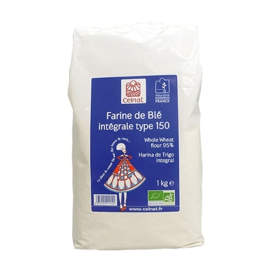 Celnat - Farine De Blé Entier De Type 150 1 Kg