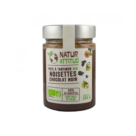 Pâte À Tartiner Bio Noisettes Chocolat Noir - 300 G NATUR ATTITUD