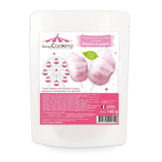 Préparation Sucrée Rose Pour Barbe À Papa Scrapcooking 160 G SCRAPCOOKING