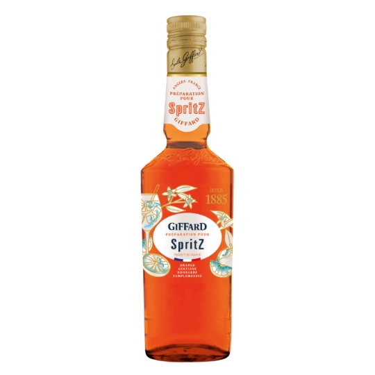 Liqueur Préparation pour Spritz Orange Gentiane Rhubarbe Pamplemousse GIFFARD