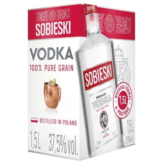 Vodka Premium 100% pur grain 37,5% SOBIESKI