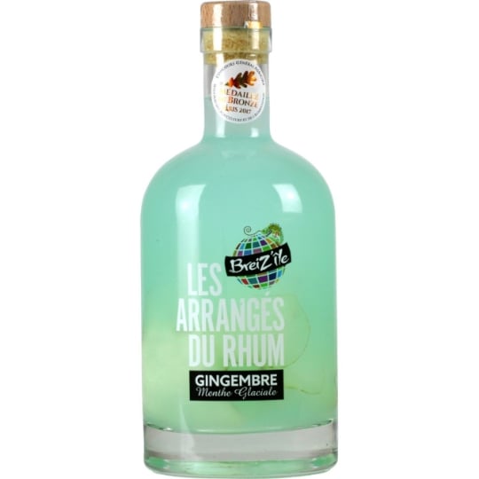 Rhum gingembre menthe glaciale BREIZ'ILE
