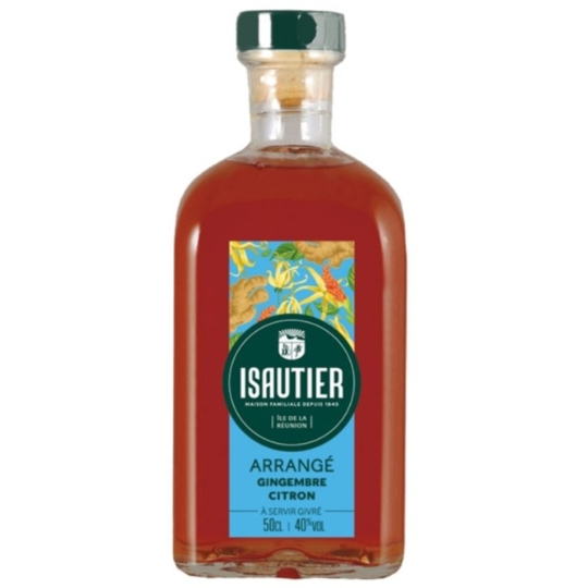 Liqueur à Base de Rhum Arrangé Gingembre Citron 40% ISAUTIER