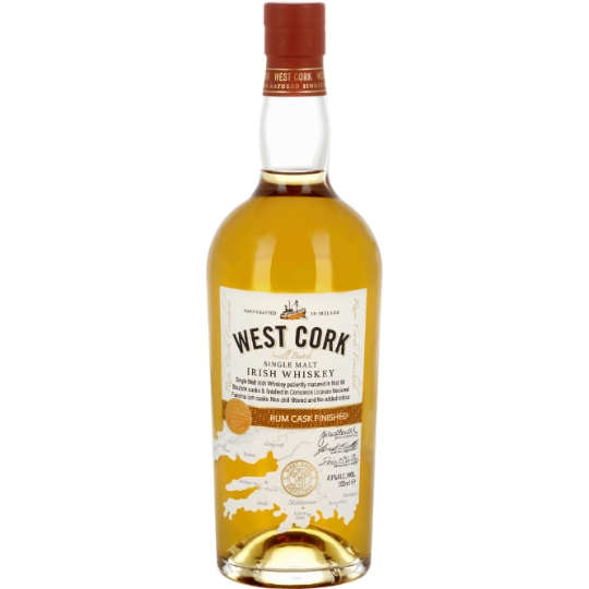 Whisky Single malt Irish Rum Cask Finished 43% WEST CORK