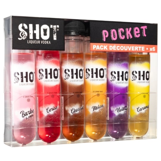 Coffret Liqueur Vodka Shooters Pocket SO SHOT