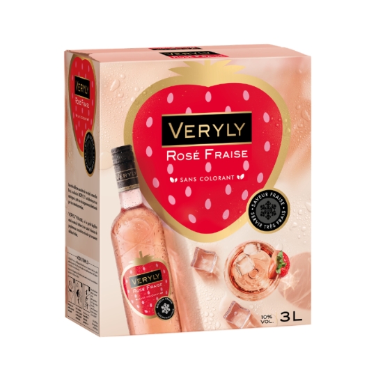 Boisson Aromatisée à Base de Vin Rosé Saveur Fraise VERY