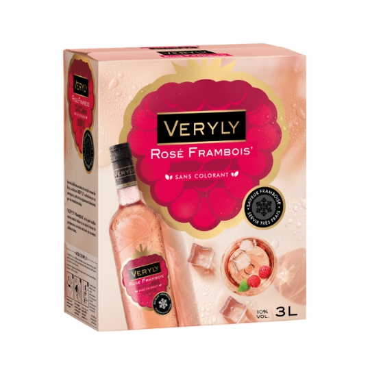 Boisson Aromatisée à Base de Vin Rosé Saveur Framboise VERY