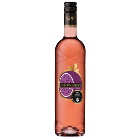 Boisson aromatisée à base de vin rosé saveur passion VERY