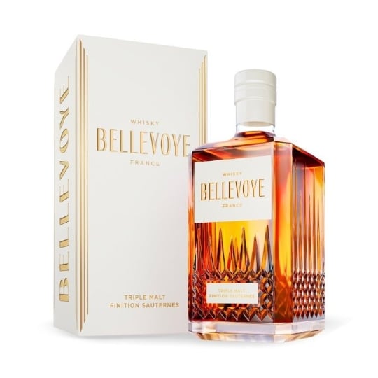 Blanc - Whisky - Triple Malt - Origine : France - 40 % Alcool  - Bouteille 70 Cl BELLEVOYE