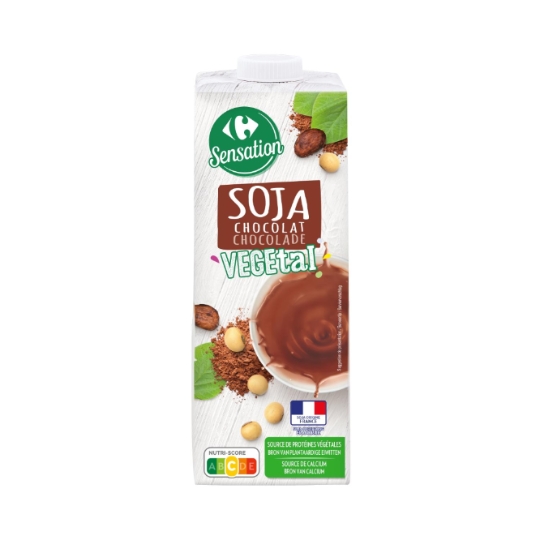 Boisson à base de soja végétal, chocolat CARREFOUR SENSATION