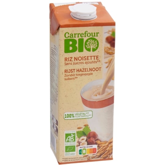 Boisson Végétale Riz Noisette Sans Sucres Ajoutés Bio CARREFOUR BIO