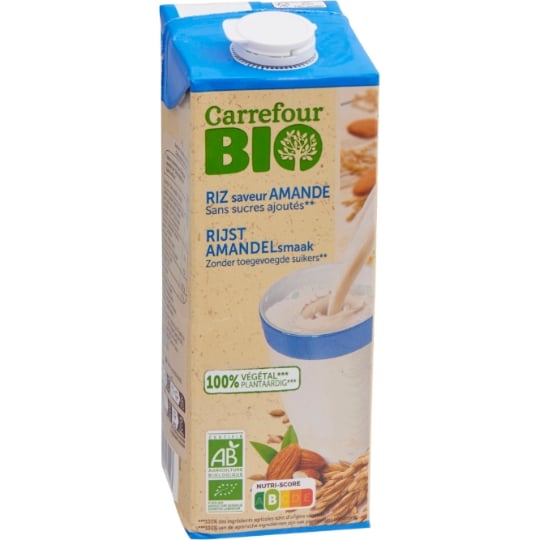 Boisson Végétale Riz Amande Sans Sucres Ajoutés Bio CARREFOUR BIO