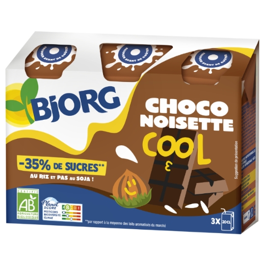 Boisson Végétale au Riz Choco Noisette Cool Bio BJORG
