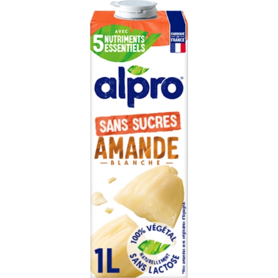 Boisson Végétale Amande Blanche Sans Sucres ALPRO