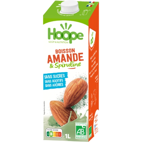 Boisson Végétale Amande et Spiruline Bio HOOPE