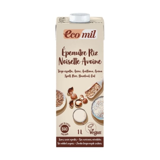 Ecomil - Boisson D'épeautre Biologique Au Riz Et Aux Noisettes 1 L
