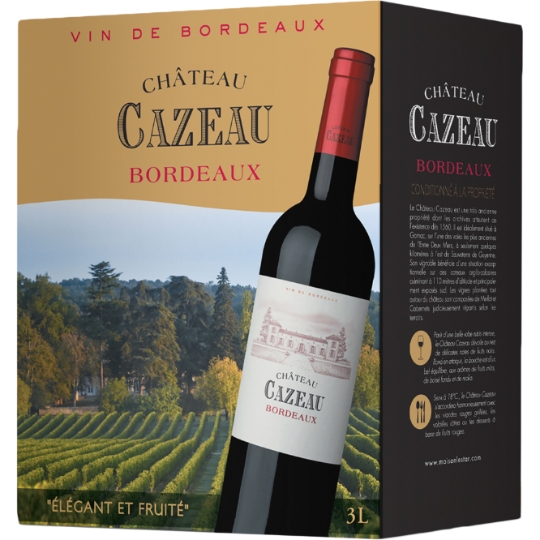 Vin Rouge Bordeaux Elégant et Fruité CHATEAU CAZEAU