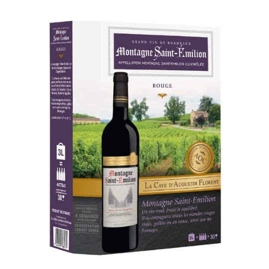 Vin Rouge A.O.P. Montagne Saint Emilion LA CAVE D'AUGUSTIN FLORENT