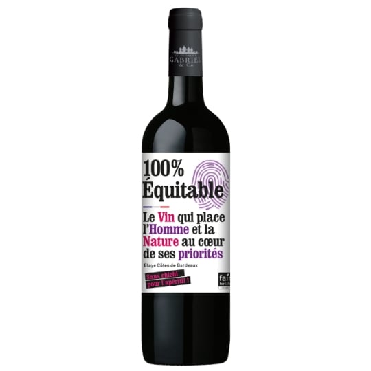 Vin Rouge AOC Blaye Côtes de Bordeaux Bio 100% EQUITABLE