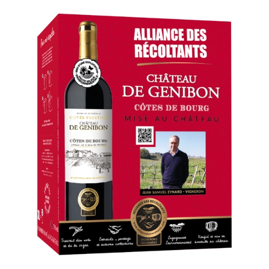 Vin Rouge A.O.P Côtes de Bourg CHATEAU DE GENIBON