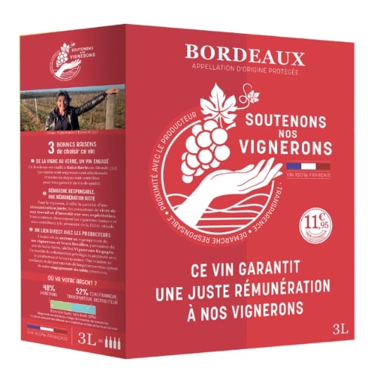 Vin Rouge AOP Bordeaux SOUTENONS NOS VIGNERONS