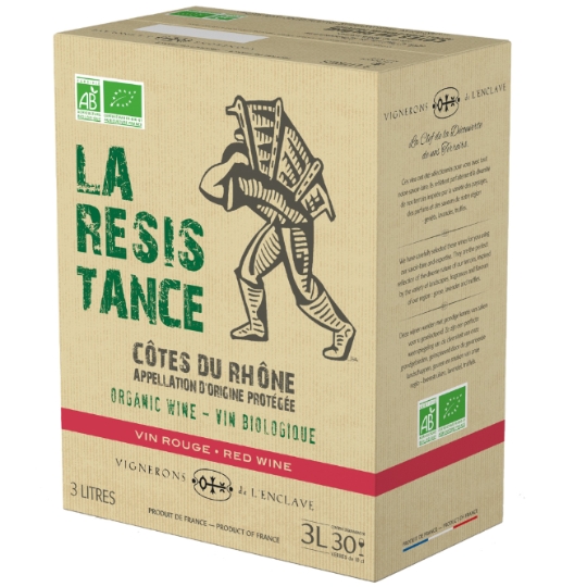 Vin Rouge S A.O.P. Côtes Du Rhône Bio VIGNERONS DE L'ENCLAVE