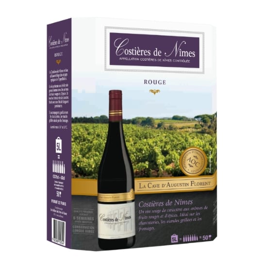 Vin Rouge A.O.P. Costières de Nimes LA CAVE D'AUGUSTIN FLORENT