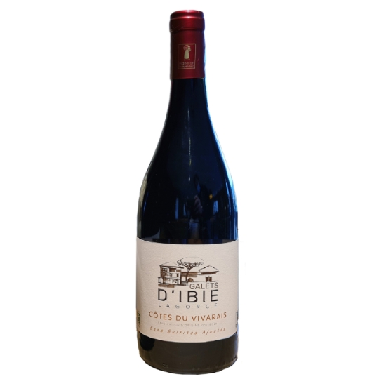 Vin Rouge AOP Côtes du Vivarais Sans Sulfites Ajoutés GALETS D'IBIE