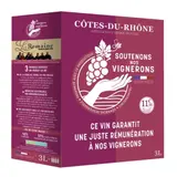 Vin Rouge AOP Côtes du Rhône SOUTENONS NOS VIGNERONS