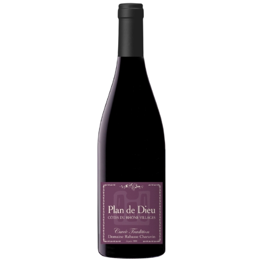 Vin Rouge AOC Côtes du Rhône Villages Plan de Dieu Cuvée Tradition DOMAINE RABASSE CHARAVIN