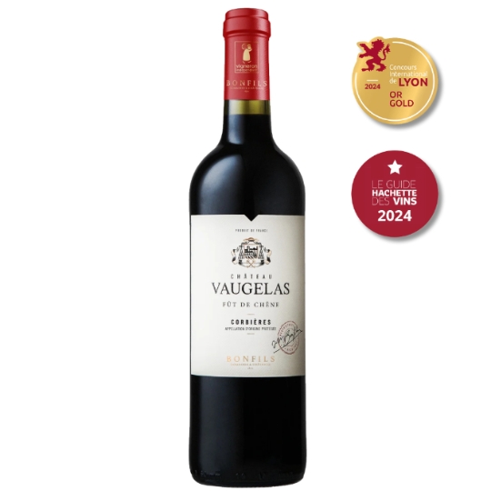 Vin Rouge A.O.P. Corbières CHATEAU VAUGELAS FUT DE CHENE