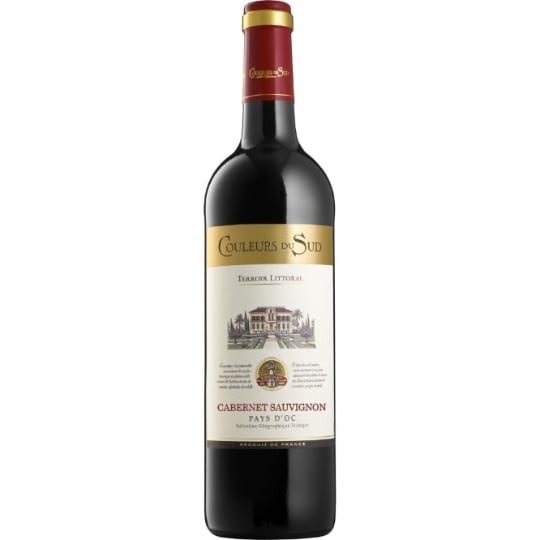 Vin Rouge I.G.P. Pays d'Oc Cabernet Sauvignon COULEURS DU SUD