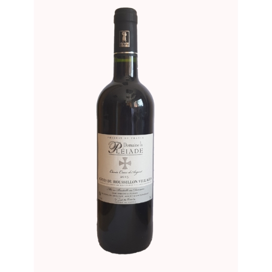 Vin Rouge AOP Côtes du Roussillon Villages Cuvée Croix d'Argent DOMAINE LA PLEIADE