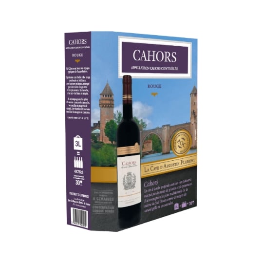 Vin Rouge A.O.P. Sud Ouest Cahors Malbec LA CAVE D'AUGUSTIN FLORENT